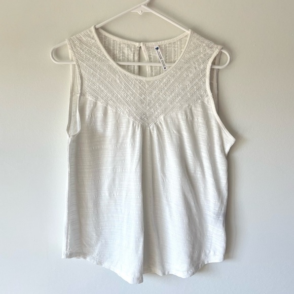 Kuhl Sonia Tank White Knit Lace Seersucker Outdoor Moisture Wicking Activewear - Picture 2 of 12